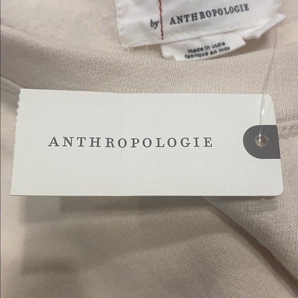 Anthropologie Cream Cropped Sweatshirt. Size S - Picture 5 of 5